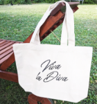 Снимка на Памучна чанта за пазар и плаж с надпис VIVA LA DIVA